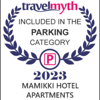 Travelmyth 2023 Awards & Badges MAMIKKI Hotel Apartments Top Hotels with Free Parking in Tororo